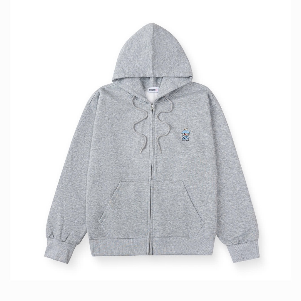 Áo Khoác Hoodie Zip Nam Nữ Unisex Thêu Labubu Vải 2 Da Cao Cấp Dày Dặn Unisex Local Brand HALLEY M32