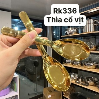 Thìa inox 18/10 thìa cơm [336] thìa cổ vịt nguyên khối dài 16cm