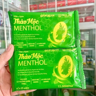 Kẹo ngậm ho thảo mộc menthol, vỉ 8 viên