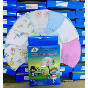 Combo 50 chiếc 5d baby mask NAM ANH CHÍNH HÃNG, cho trẻ từ 1-5 tuổi ,mềm mại tạo cảm giác thoải mái cho bé