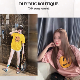 Áo Thun Mặt Cười Drew Chất Cotton Tàu Thoáng Mát, Áo Thun Mặt Cười Thời Trang Nam Nữ