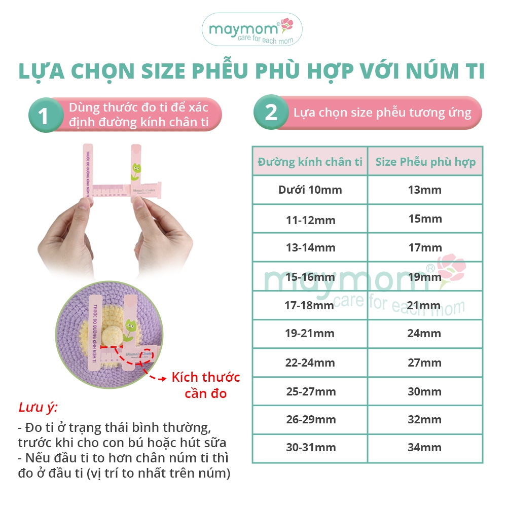Ảnh Trợ Phễu Maymom Size 13-15-17-19-21mm, Đệm Giảm Hạ Size Phễu Hút Sữa, Cup Vắt Sữa, Chất Liệu Silicone Êm Ái và An Toàn 2