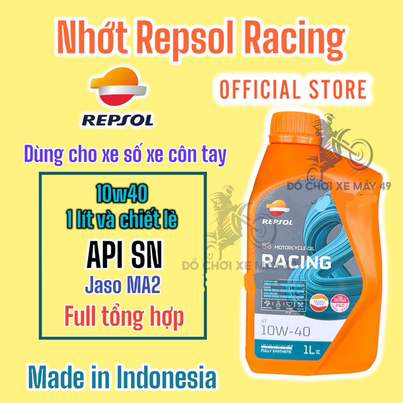 Nhớt Repsol Racing 10W40 Fully Synthetic | Shopee Việt Nam