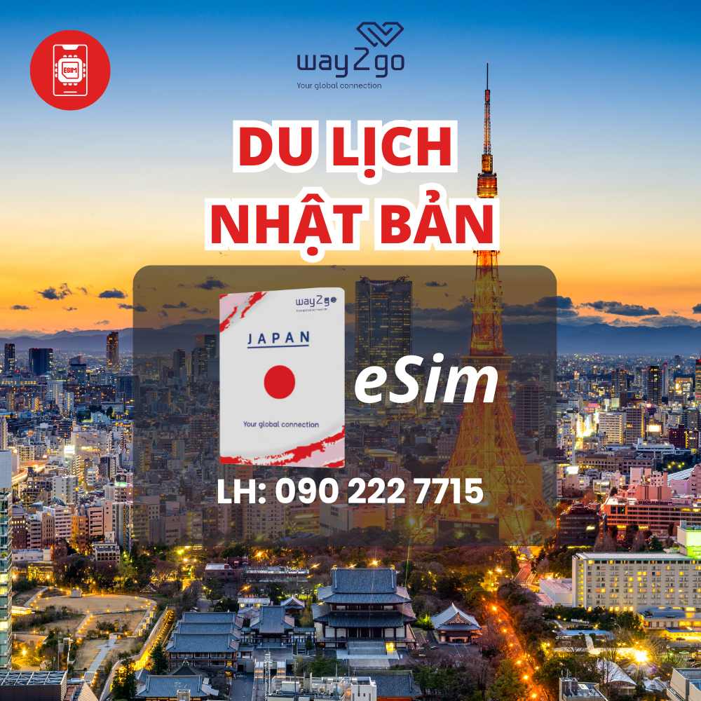 [eSim] Sim du lịch Nhật Bản 5 7 15 ngày Way2go chính hãng tốc độ cao ...