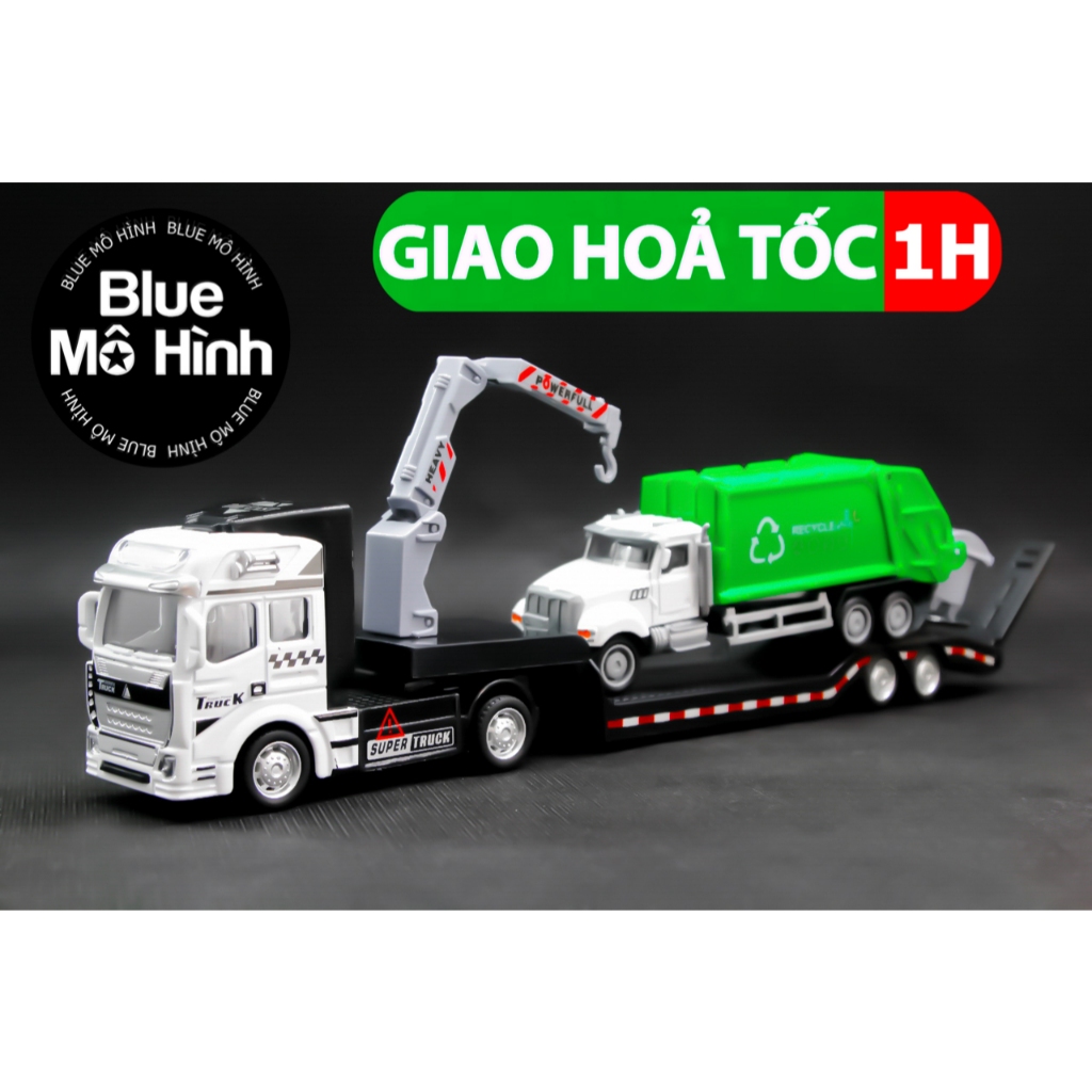 Xe mô hình container chở xe rác bằng kim loại | Shopee Việt Nam