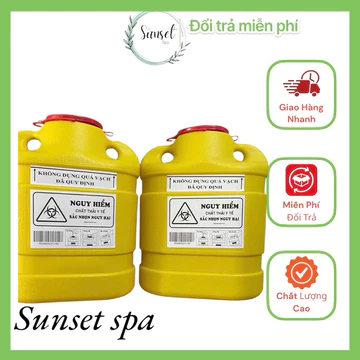Bình Hủy Bơm Kim Tiêm 6.8 lít, Thùng Chứa Kim Tiêm, Rác Sắc Nhọn, Rác Sinh Học 6.8L, Hộp Đựng Vật Sắc Nhọn 6.8L