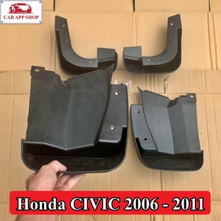 Chắn Bùn Honda Civic Đời 2006 - 2011 Chất liệu Nhựa Dẻo Tặng kèm Ốc Vít ,Bộ 4 Chiếc Hàng Cao Cấp