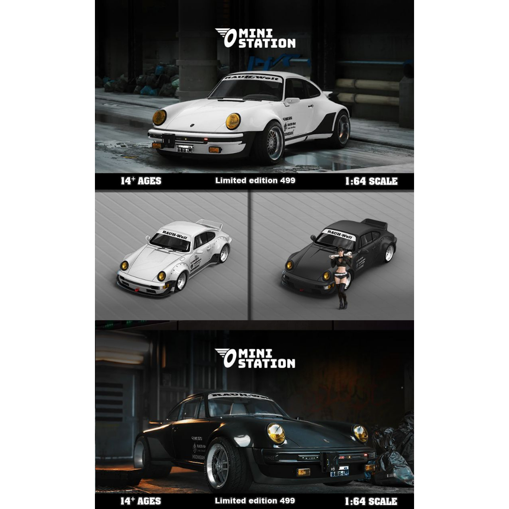 MÔ HÌNH 1:64 MINI STATION - RWB 964 Ducktail Samurai Livery | Shopee ...