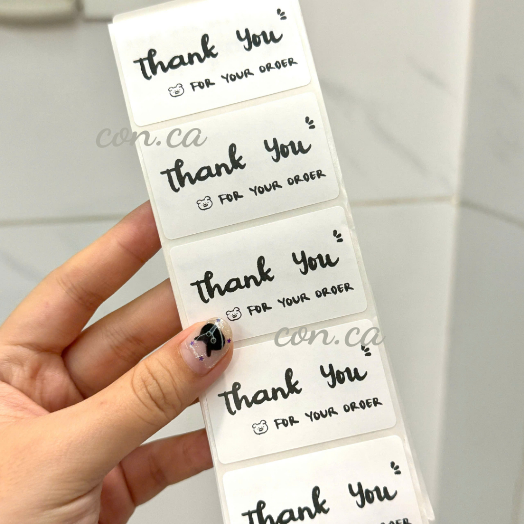 Cá | Set 50 sticker có keo dán Thank You con heo trang trí, size 5x3cm ...