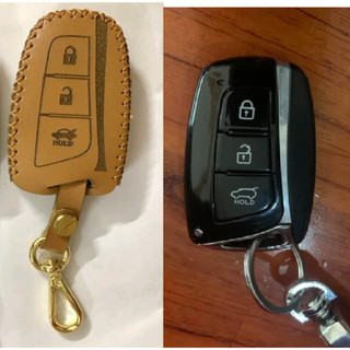[CHẤT LƯỢNG] Bao da chìa khoá Hyundai SantaFe 2013 2018, Genesis kèm tặng móc khóa