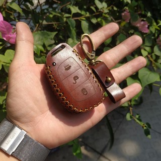 [UY TÍN] Bao da chìa khoá Hyundai i10, i20, Elantra, Tucson... bằng da thật, kèm tặng móc khóa