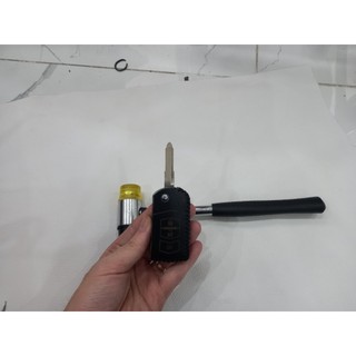 Bao da chìa khoá Mazda 2s, 3s, Mazda 3 2010, Ford Escape (chìa gập) da bò, kèm tặng móc khóa