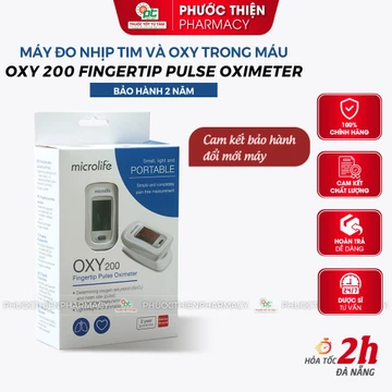 Máy đo nồng độ oxy SpO2 trong máu SpO2 và nhịp tim MICROLIFE OXY 200