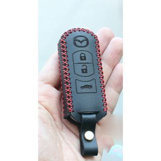 [Đẹp & Chất] Bao da chìa khóa Mazda 2, Mazda 3, Mazda 6, CX5, CX8, CX9 da bò handmade, kèm tặng móc