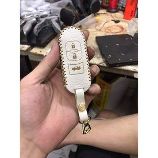 [Đẹp & Chất] Bao da chìa khóa Mazda 2, Mazda 3, Mazda 6, CX5, CX8, CX9 da bò handmade, kèm tặng móc