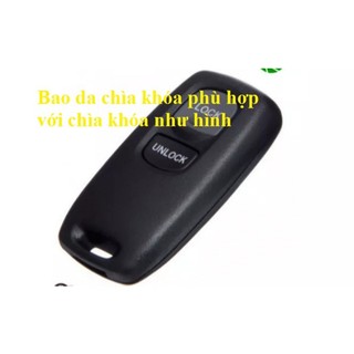 [Xả kho] Bao da chìa khóa Ford Laser, Ốp bọc da Ford Laser, Everest 2007-2013, Mazda Premacy da bò kèm tặng móc khóa