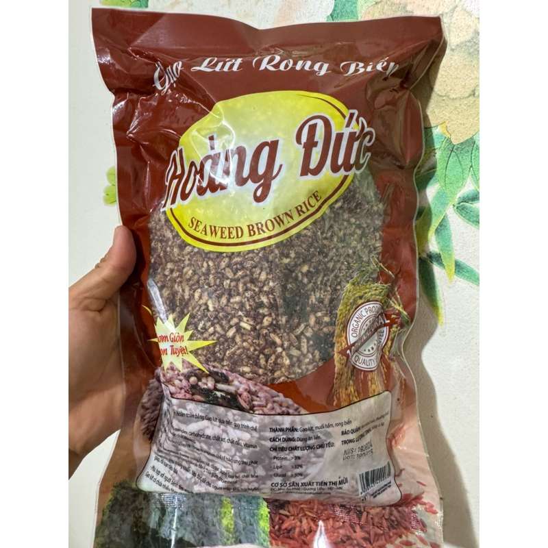 (1kg) Gạo lứt sấy rong biển Hoàng Đức giòn ngon