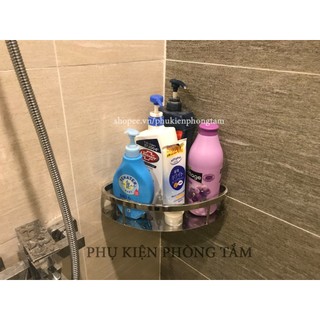 Kệ góc tam giác 1 tầng Inox 304