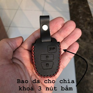 [CHẤT LƯỢNG] Bao Da Chìa Khoá cơ Toyota Vios, Yaris bằng da bò, ốp da bọc chìa khóa Vios Yaris