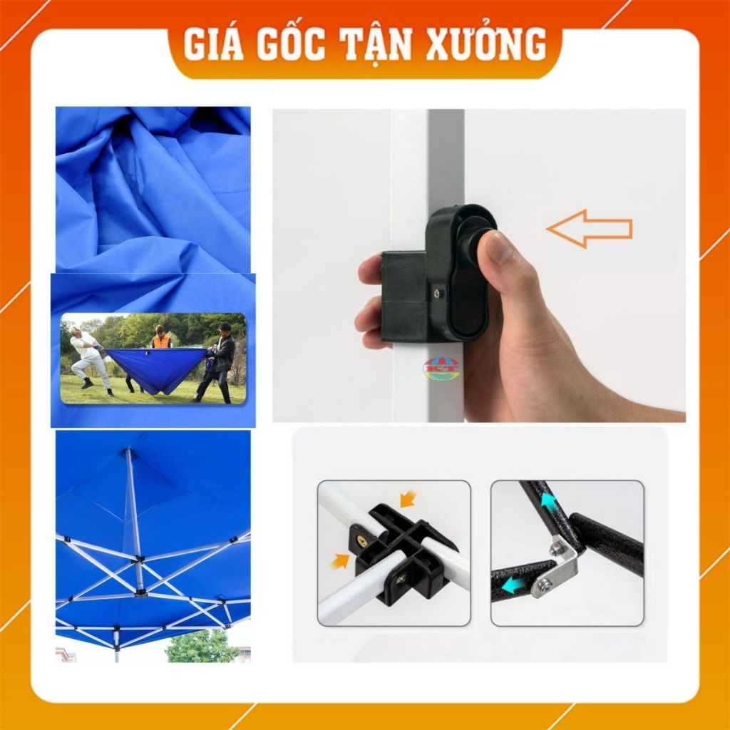 [Hàng Chuẩn - Nhiều Màu] Nhà Bạt Di Động 2,5M x 2,5M; 2M x 3M; 3M x 3M; 2M x 2M Che Nắng, Che Mưa Ngoài Trời