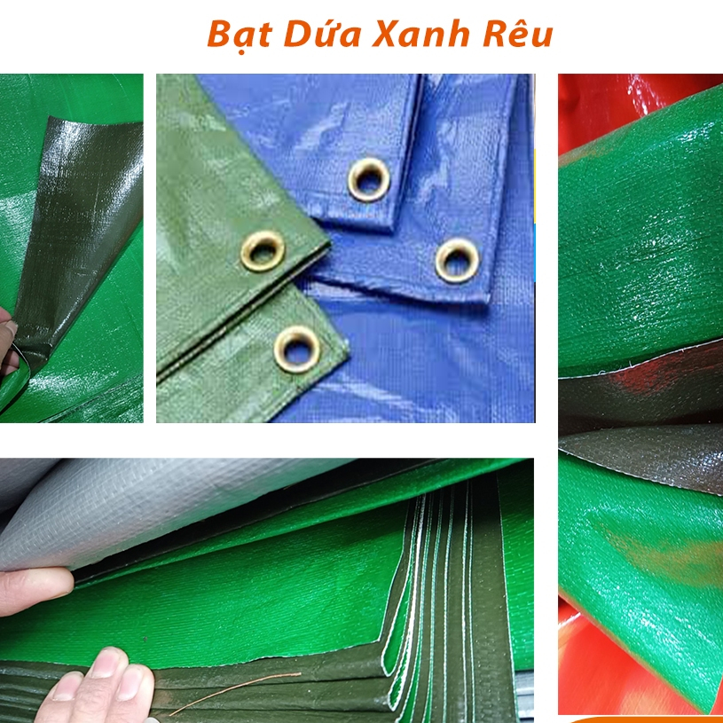 [Kích Thước Vừa Và Nhỏ] Bạt Xanh Rêu Loại Dày, Dai Che Mưa Nắng, Phủ Bụi, Che Hàng Quán Công Nghệ Hàn Quốc