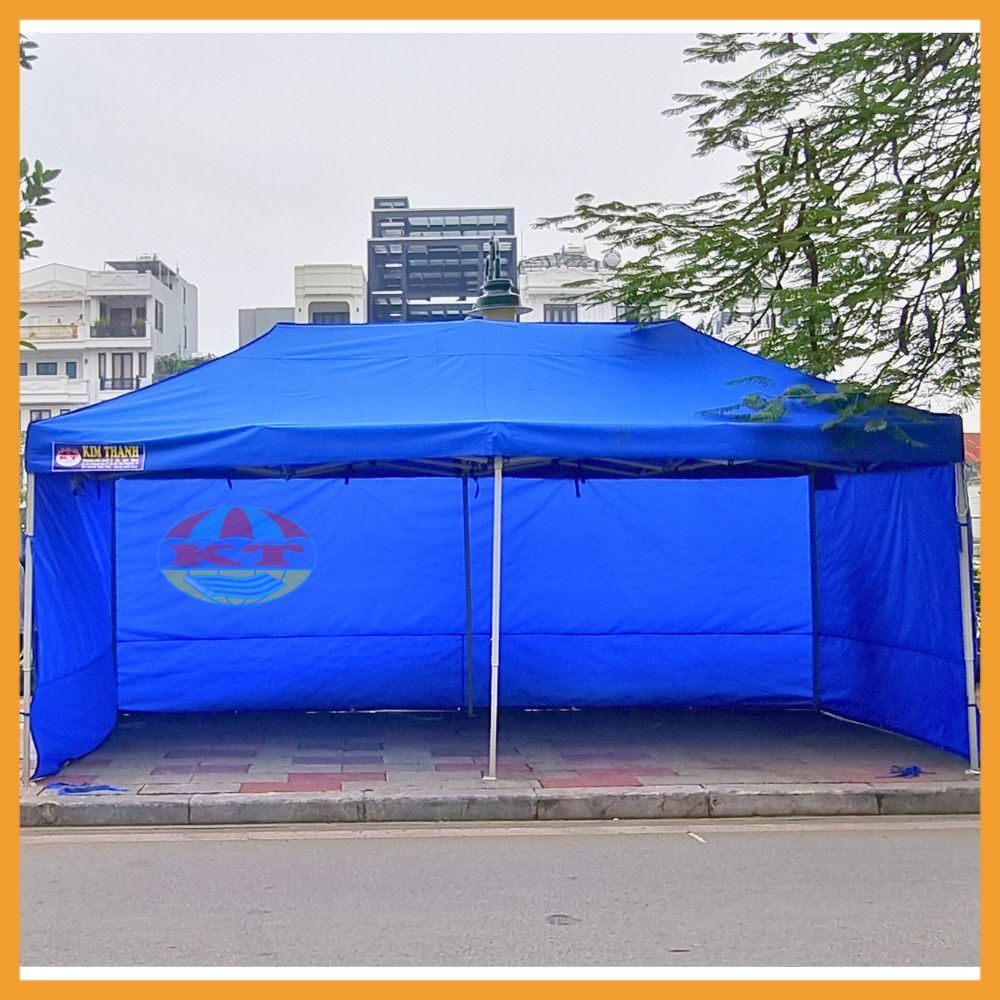 [Có Rèm] Nhà Bạt Di Động Đa Năng Gấp Gọn 3M x 6M Có Bạt Che Xung Quanh Mặt Vải 4 Mặt, Nhà Bạt Che Mưa, Che Nắng