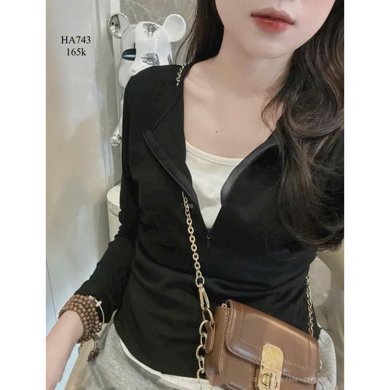 áo thun nữ dài tay phối layer trắng nhún eo, áo thun body dáng dài nhún tôn dáng huyenstore.23 (A149)