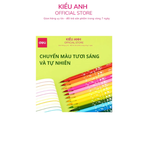 Bút Dạ Màu Bút Lông Màu Brush Mềm Marker Rửa Được Deli-VPP Kiều Anh