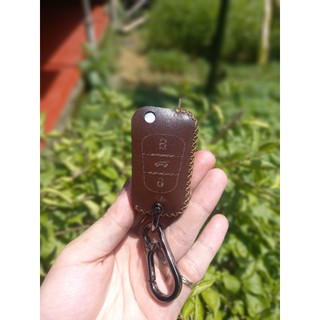 Bao Da Chìa Khoá Kia Morning, Caren, Forte, Sorento, Rio, Sportage chìa gập bằng da bò
