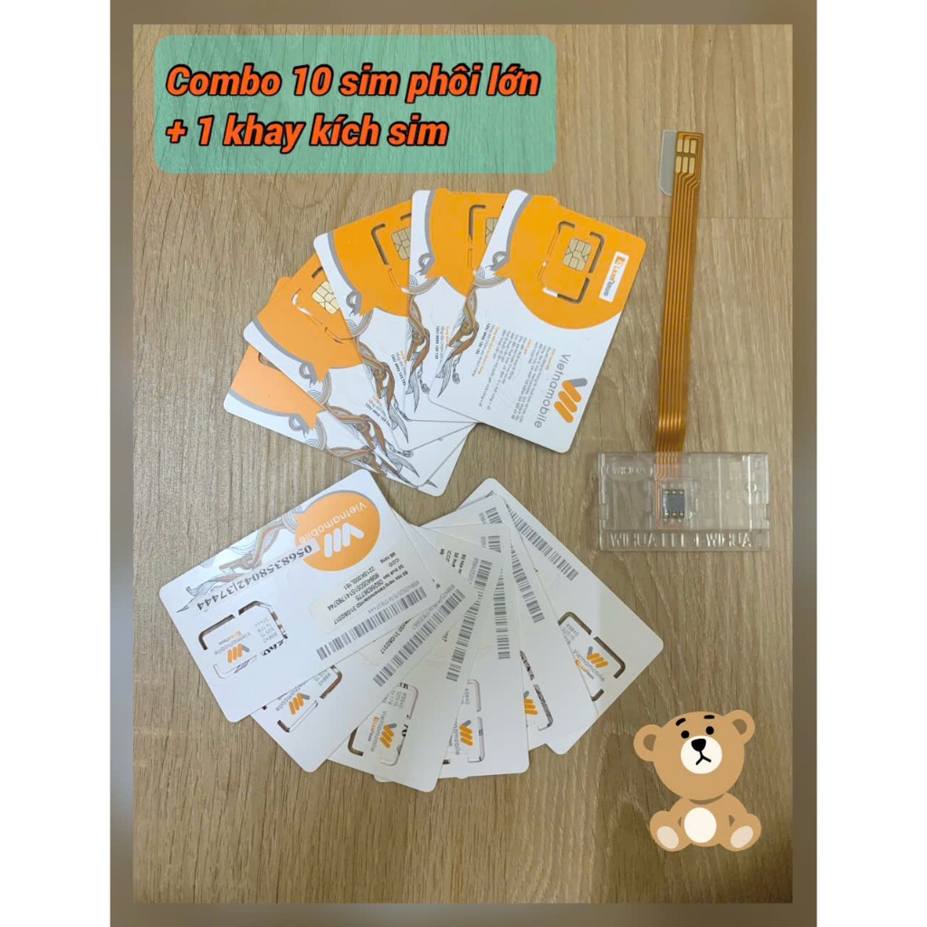 Combo 10 sim tạo tài khoản tặng khay kích sim | Shopee Việt Nam