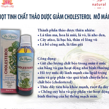Tinh Chất Thảo Dược Giảm Cholesterol Giảm Mỡ Máu Dr.Popov 50ml