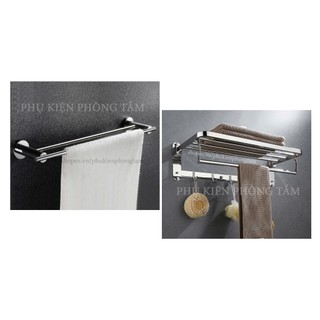 Combo 1 giàn khăn và 2 vắt khăn đôi inox 304