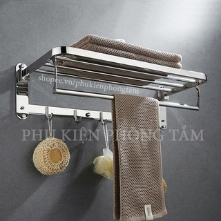 Combo 1 giàn khăn và 2 vắt khăn đôi inox 304