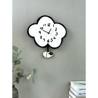 (CS) Đồng hồ treo tường lắc hình dáng độc đáo, đồng hồ tráng gương pha lê đẹp, đồng hồ decor đẹp, quà tặng đẹp