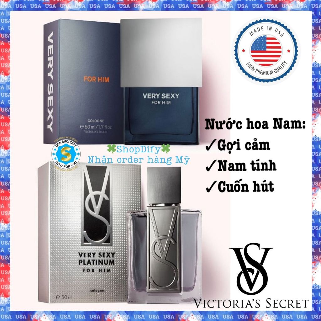 Chính hãng Mỹ, có bill} Nước hoa Nam Very Sexy for Him, Platinum