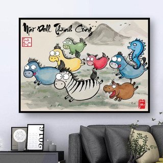 Tranh Treo Tường "MÃI DELL THÀNH CÔNG" - Tranh Vô Tri - Tranh Chế Vui Nhộn - Tranh Laminate Tráng Gương - 60x90cm