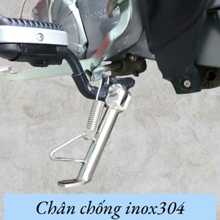 Chân chống nghiêng Inox 304 TẶNG kèm lò xo và ốc Inox gắn cho các dòng xe - caoduongracing