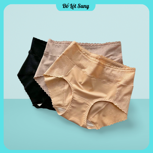 Quần lót cạp cao 298, Quần lót cạp cao chất cotton lạnh phối ren kháng khuẩn 298