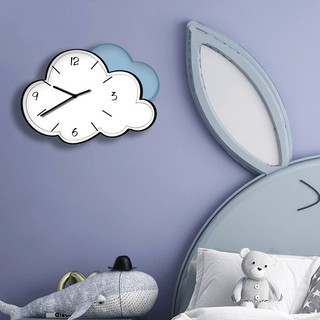 [CC] Đồng hồ treo tường hình đám mây, trang trí decor đẹp, chất liệu tráng gương pha lê hodecor