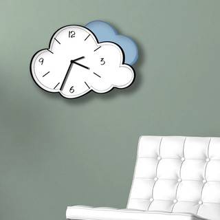 [CC] Đồng hồ treo tường hình đám mây, trang trí decor đẹp, chất liệu tráng gương pha lê hodecor