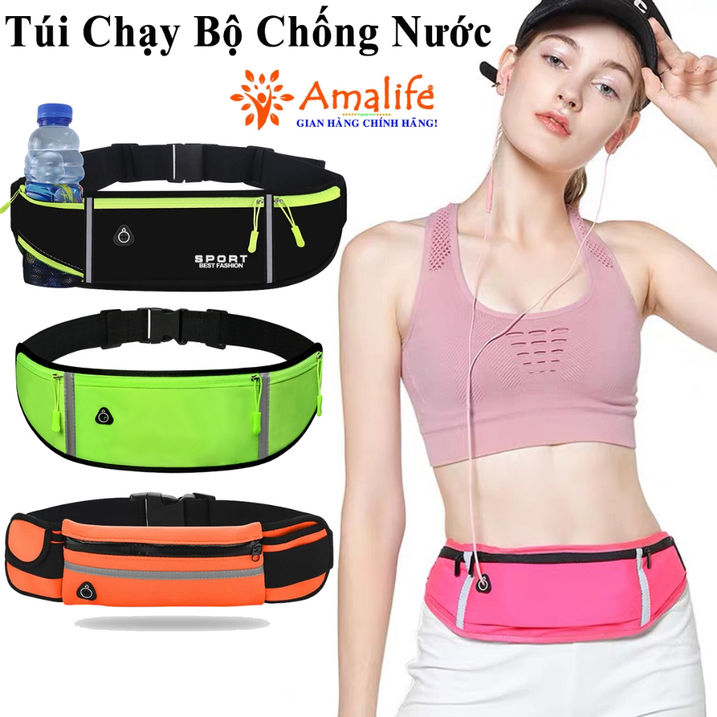 Ảnh Túi Chạy Bộ Đeo Hông Bụng, Đai Đeo Điện Thoại Túi Bao Tử Tập Gym Thể Thao Nhiều Ngăn Chống Nước Nam Nữ Hãng Amalife 1