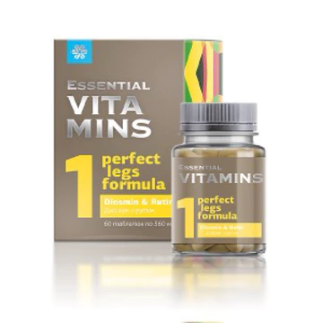 [Suy giãn tĩnh mạch]Thực phẩm bảo vệ sức khỏe Essential Vitamins 1 - Diosmine & Rutin Siberian – 60 viên – Date T12/2022