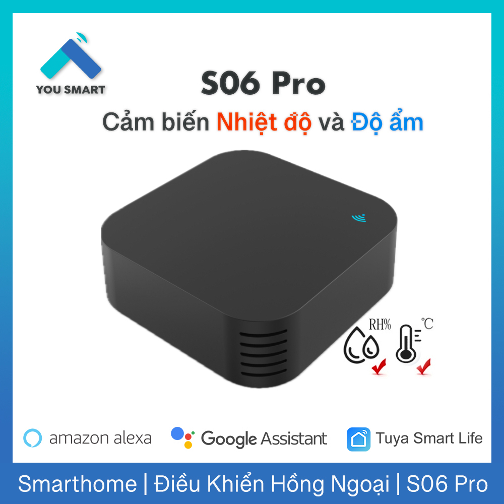 [S06 PRO] - Điều khiển hồng ngoại tích hợp cảm biến nhiệt độ và độ ẩm ...