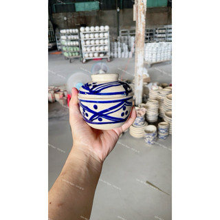 Thố Võng Xanh Đựng Gia Vị - Hủ Chanh Ớt - Chưng Yến - Gốm Cao Cấp Men Đẹp-  Gốm Xưa Cho Người Hoài Niệm