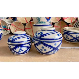 Thố Võng Xanh Đựng Gia Vị - Hủ Chanh Ớt - Chưng Yến - Gốm Cao Cấp Men Đẹp-  Gốm Xưa Cho Người Hoài Niệm