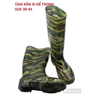 [XẢ KHO] Ủng lao động rằn ri đế vàng size 39-43, ủng đi mưa, ủng lội nước Trường Thịnh đồ bảo hộ tốt