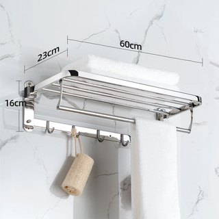 Giá treo khăn nhà tắm Inox 304 (LOẠI 1-CHÂN ĐẾ ĐẶC,CỰC CHẮC CHẮN)