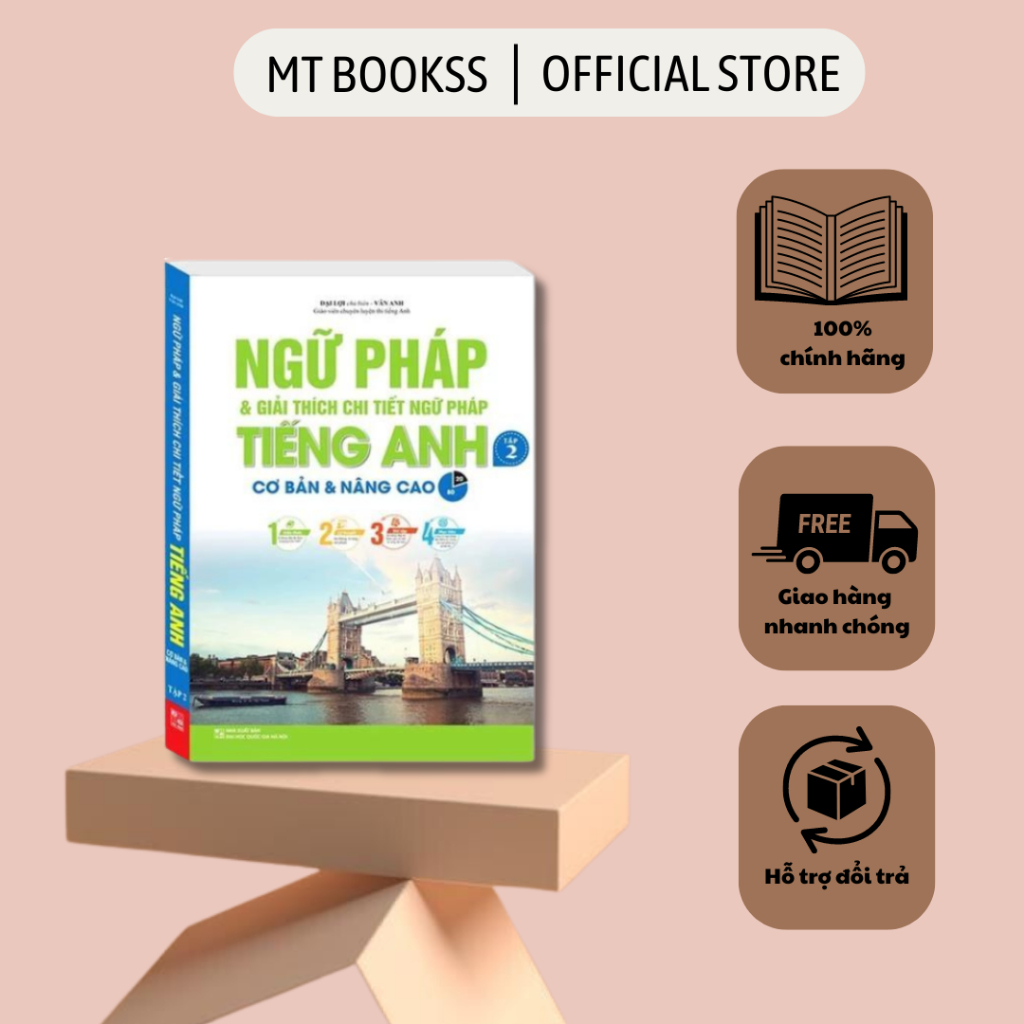 Sách - Ngữ Pháp Và Giải Thích Chi Tiết Ngữ Pháp Tiếng Anh Tập 2 (Cơ bản và nâng cao 80/20)