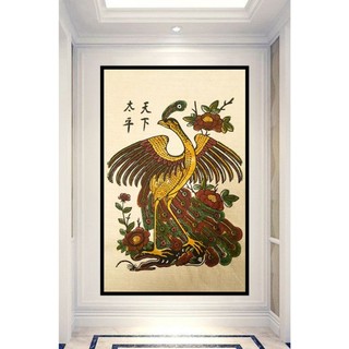 Tranh Treo Trang Trí Phòng Khách, Phòng Làm Việc Nghệ Thuật Dân Gian Đông Hồ - Tranh Laminate Tráng Gương