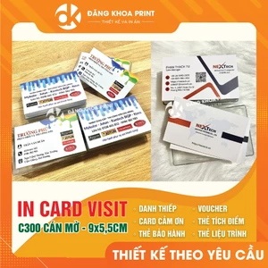 In card visit, name card, danh thiếp giấy C300 cán mờ 2 mặt dày dặn
